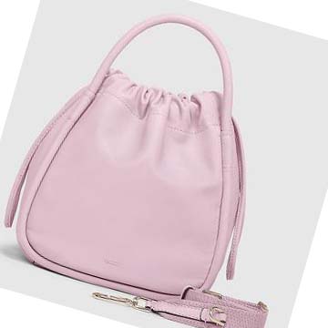 Men's Ecco Contact Drawstring Handbag Pink | Canada 737RVD